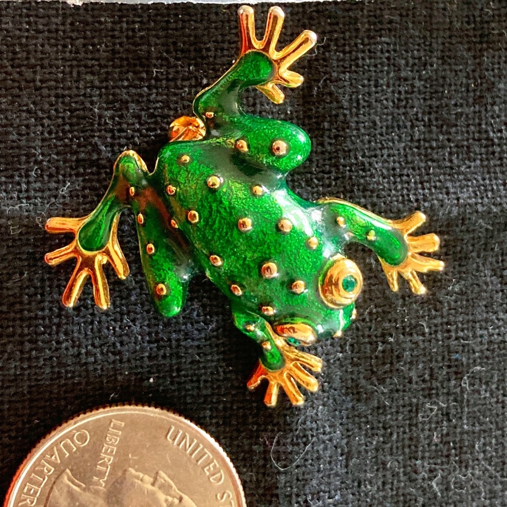 Tree Hugger Frog Brooch